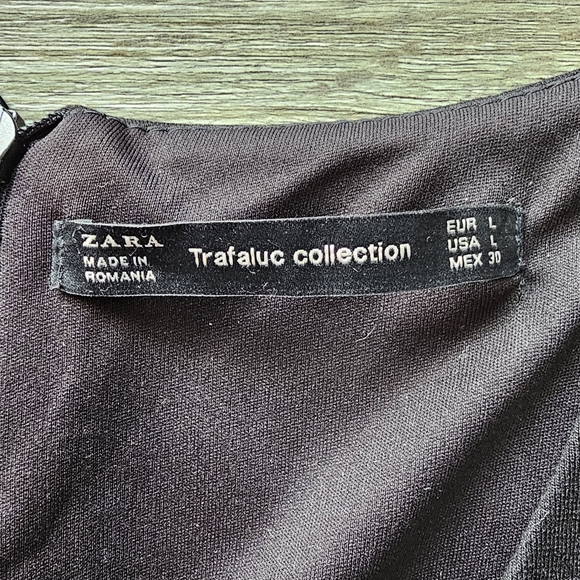 Zara Trafuluc Bodycon Cutout Long Sleeve Black Dress - Picture 4 of 8